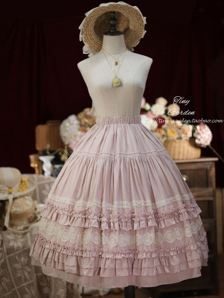 Dream Bouquet Tiered Skirt and Ruffle Trim Skirt