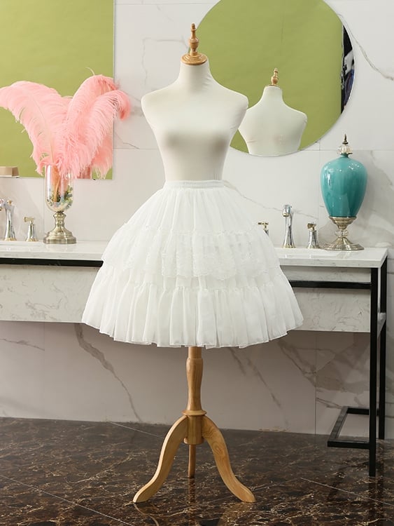 55cm Length Fish-bone Chiffon A-line Petticoat