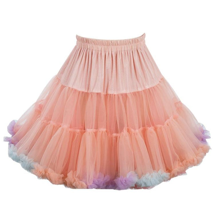 45cm Rainbow Colors Clouds Hemline Petticoat