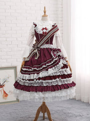 Gorgeous Bowknot Lace Removable Fishbone Hime Princess Petticoat