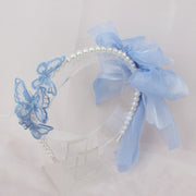 Miss Fulla Pink/Blue Handmade Butterfly Bowknot Floral Design KC/Hairclip/Necklace